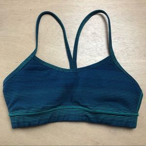 Lululemon Flow Y Striped Sports Bra Size 4